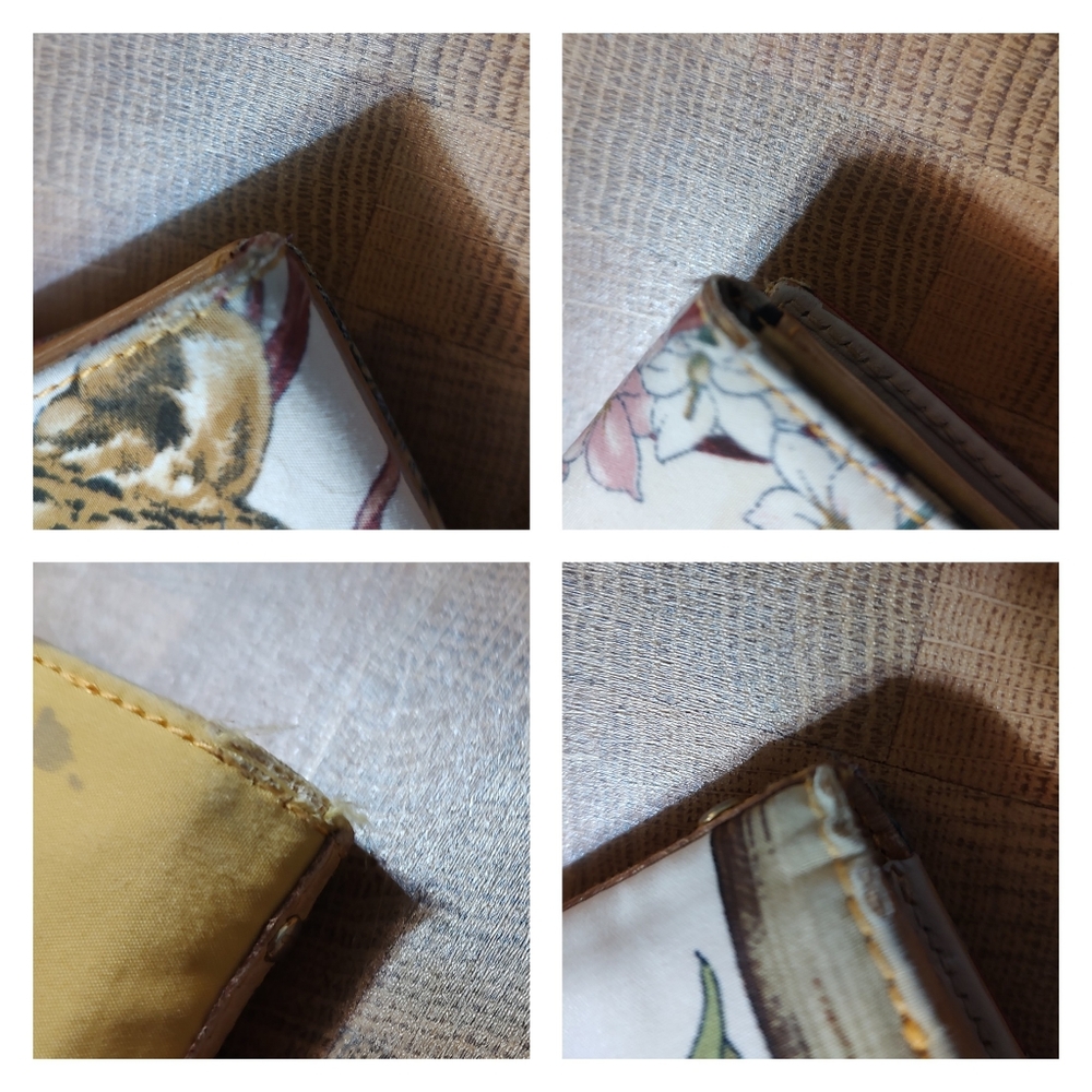 RARE Ferragamo vintage jungle tiger print compact wallet - Picture 9 of 9